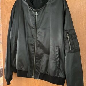 Marina Rinaldi Black Bomber Jacket